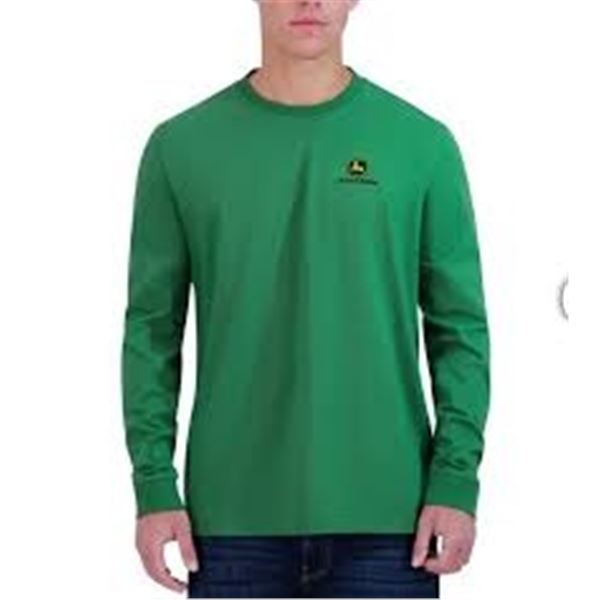 NEW JOHN DEERE CREW NECK LONG SLEEVE SHIRT SIZE L