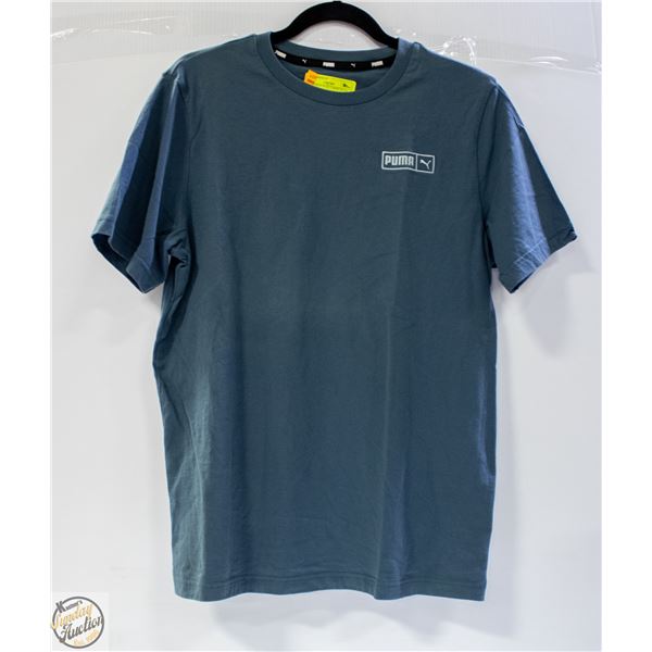 PUMA CREW NECK T-SHIRT BLUE SIZE MEDIUM