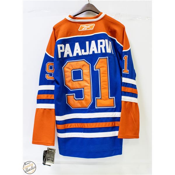 PAAJARVI NHL SIZE 50 OILERS GAME JERSEY-ESTATE