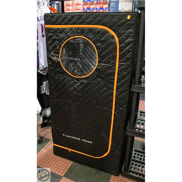 NEW SHARPER IMAGE SAUNA H-65.5" W-33.5" L-33.5"
