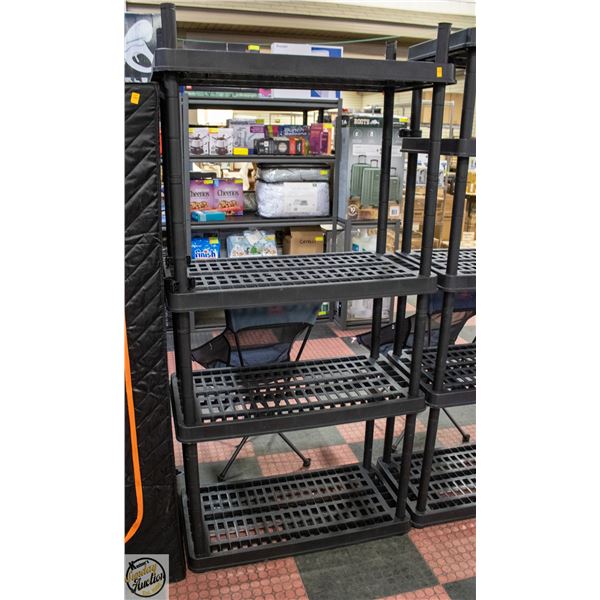 PLASTIC STORAGE SHELF H-73" W-18" L-36"