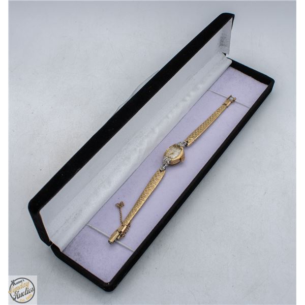 VINTAGE 1962 BULOVA LADIES 23 JEWEL 10K ROLLED