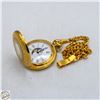 Image 1 : VINTAGE SENSOR QUARTZ POCKET WATCH GOLD TONE