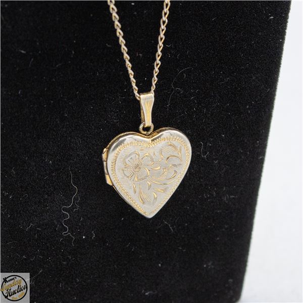 VINTAGE FORSTNER GOLD FILLED HEART-SHAPED PHOTO