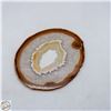 Image 1 : VINTAGE POLISHED GEODE AGATE SLICE- 6" X 5"