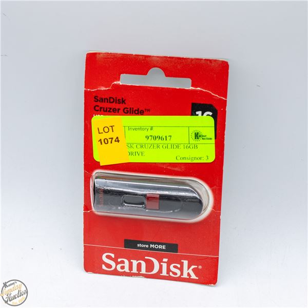 SAN DISK CRUZER GLIDE 16GB FLASHDRIVE