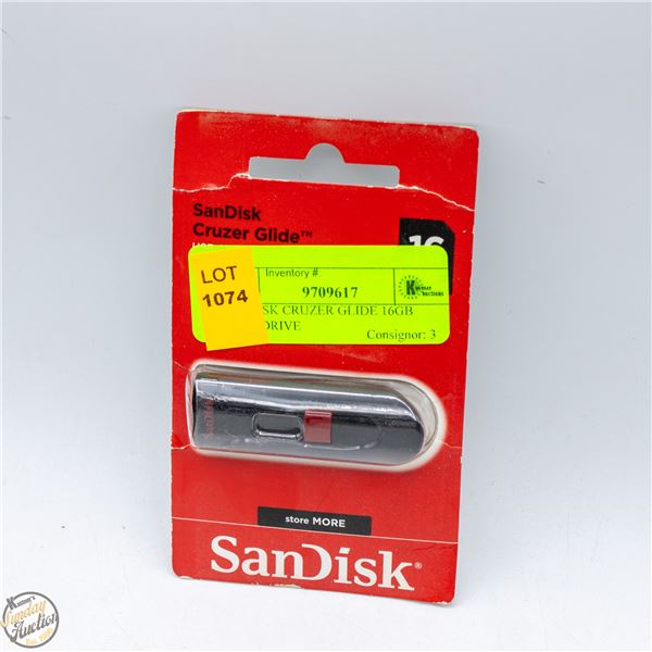 SAN DISK CRUZER GLIDE 16GB FLASHDRIVE