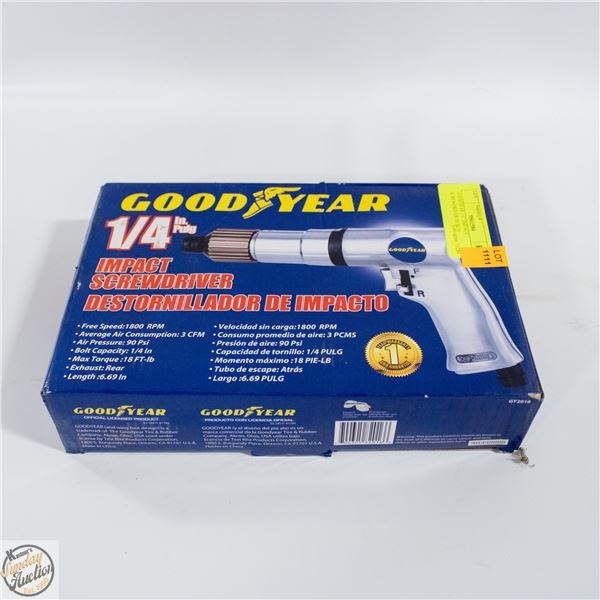 GOODYEAR 1/4" IMPACT SCREWDRIVER IN BOX