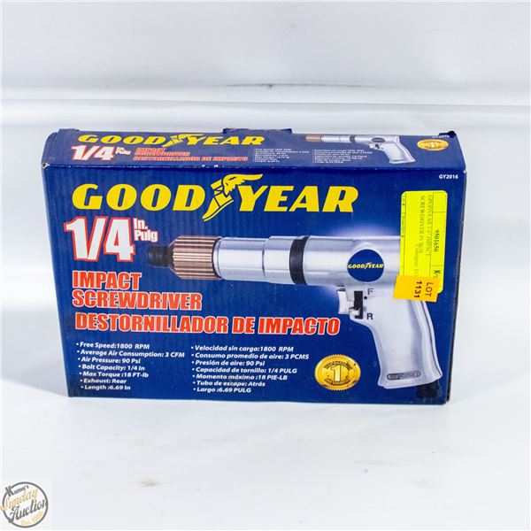 GOODYEAR 1/4" IMPACT SCREWDRIVER IN BOX