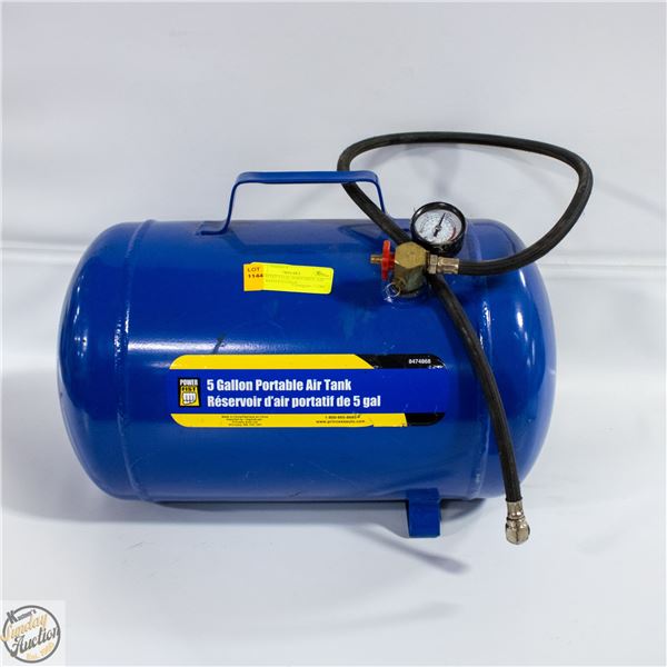POWERFIST 5 GAL PORTABLE AIR TANK WITH FITTINGS
