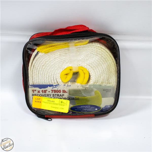 1" X 15' - 7500LB RECOVERY STRAP