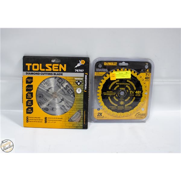 LOT OF NEW DEWALT 7-1/4" 40T THIN KERF SAW BLADES