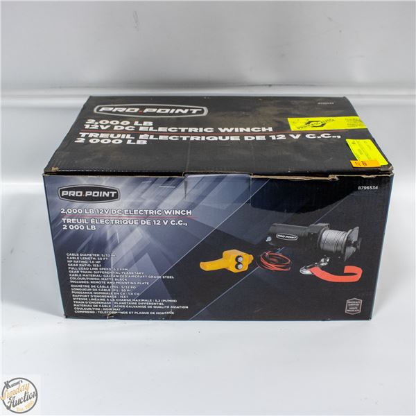 PROPOINT 2000LB 12V DC ELECTRIC WINCH