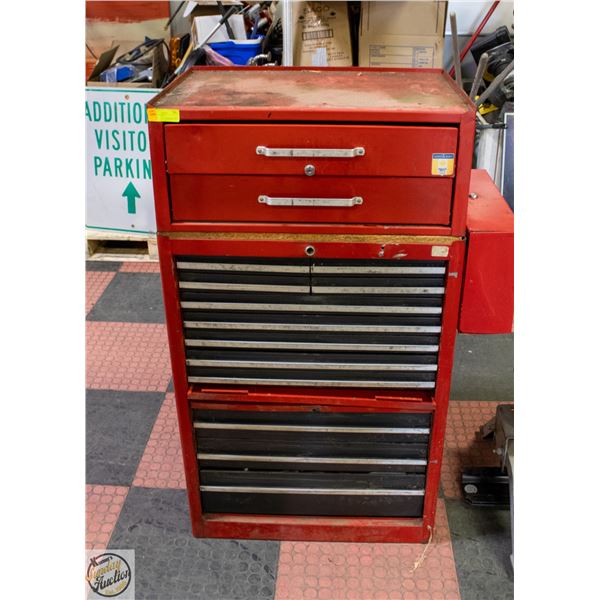 RED TOOL CHEST H-49" W-18.5" L-32.5"