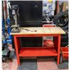 Image 1 : 4' X 20" X 33.5" WORK BENCH WITH DRILL PRESS