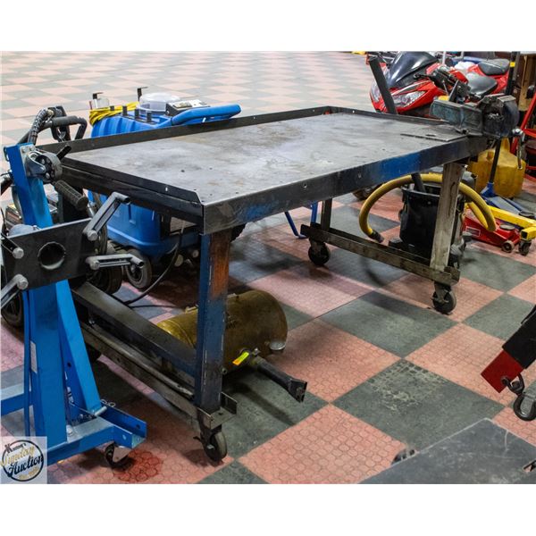 HEAVY DUTY SHOP CART WITH TABLE CLAMP H-36.5"