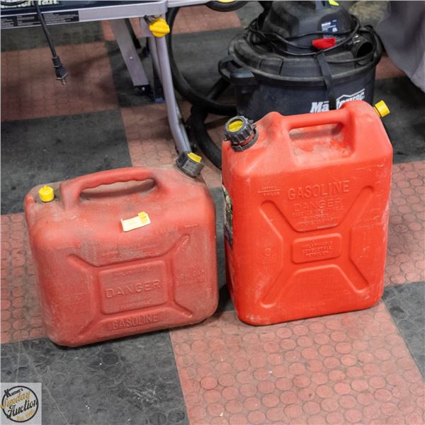 2 GASOLINE JERRY CANS