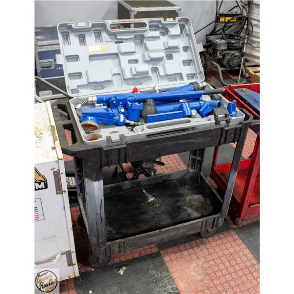10 TON HYDRAULIC BODY REPAIR KIT ON CART