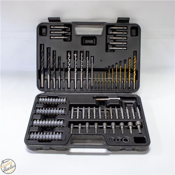 DRILL BIT + SOCKET SET IN BLACK HARD