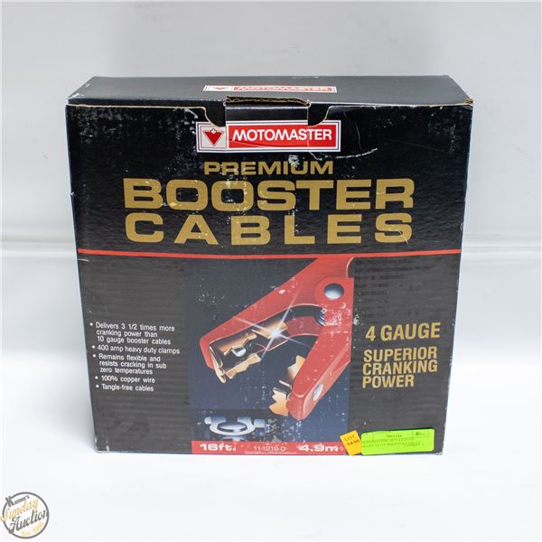 MOTOMASTER 16FT 4 GAUGE HEAVY DUTY BOOSTER CABLES