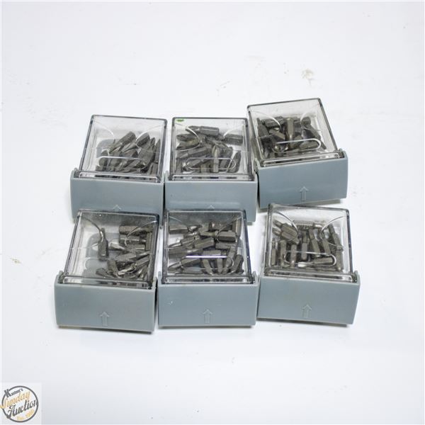 BOX W/ 6 NEW CASES OF SCREWDRIVER BITS