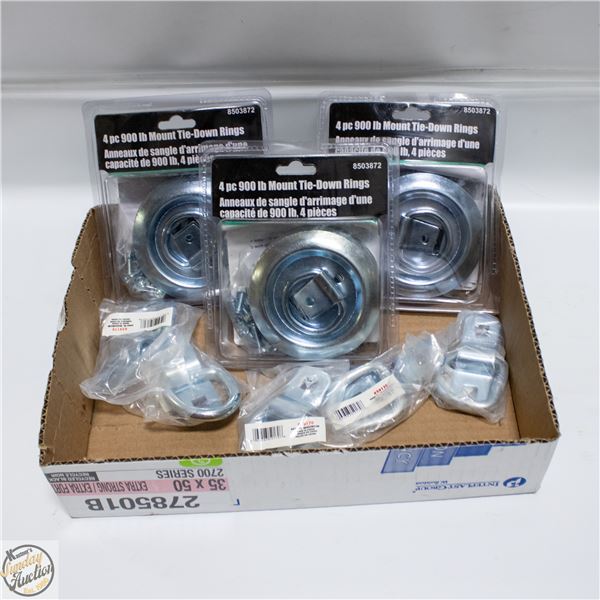 NEW 12PCS 900LBS+5 5000LBS TIE-DOWN RINGS