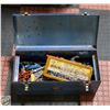 Image 1 : BLUE METAL TOOL BOX FULL OF TOOLS