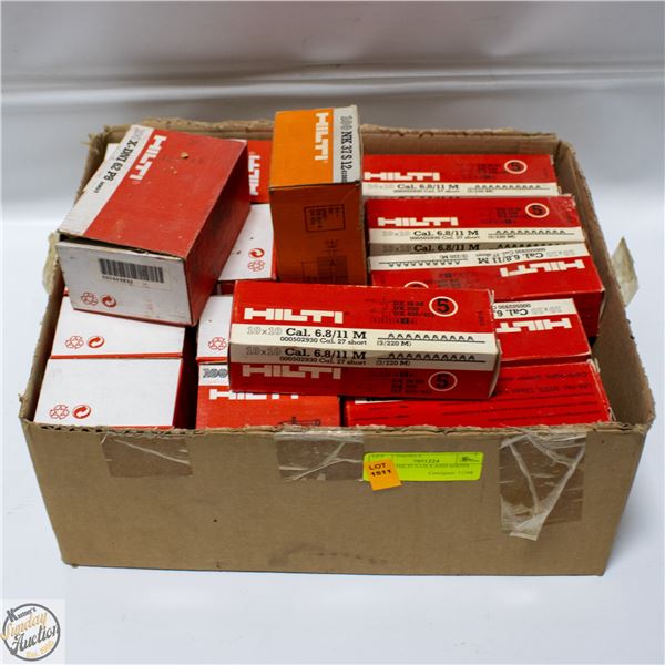 BOX OF HILTI NAILS AND SHOTS