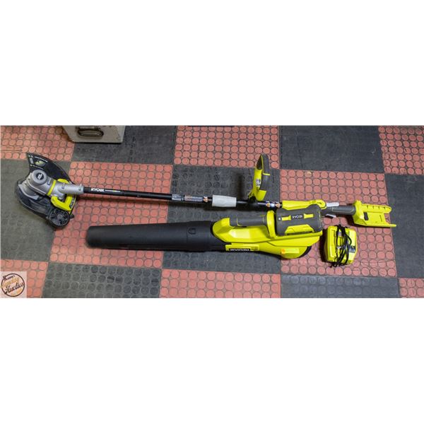 RYOBI WEEDEATER/BLOWER/ BATTERY &CHARGER