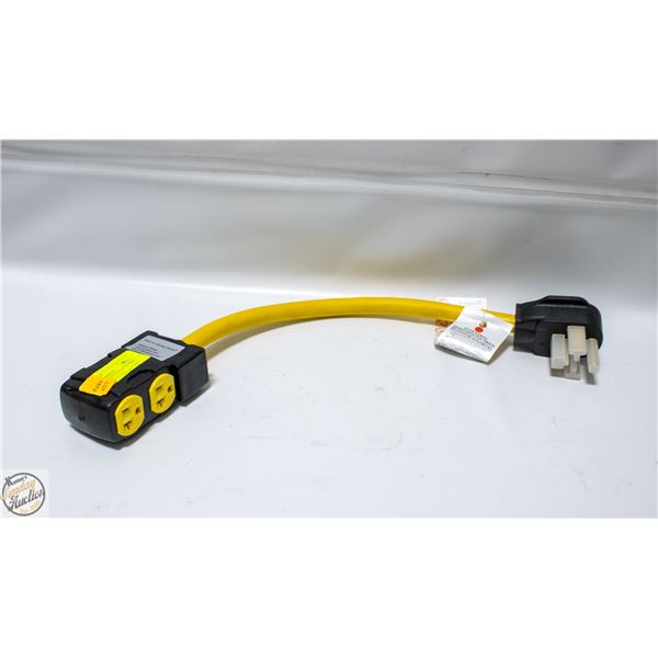 CONVERTER RANGE PLUG TO TWO 20A 120V RECEPTACLES