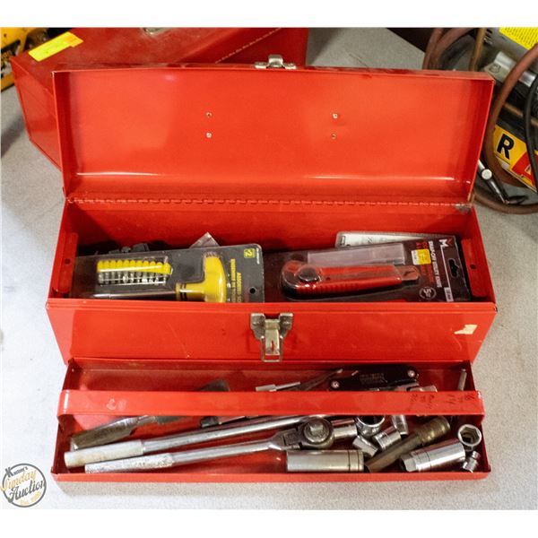 TOOL BOX WITH VARIOUS TOOLS