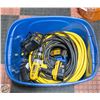 Image 1 : BIN OF POWER TOOLS, CHARGES AND AIR HOSES