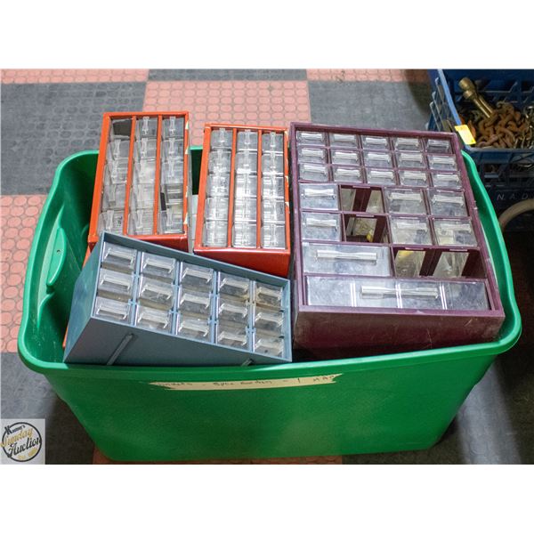 LARGE BIN OF FASTENERS AND ORGANIZERS