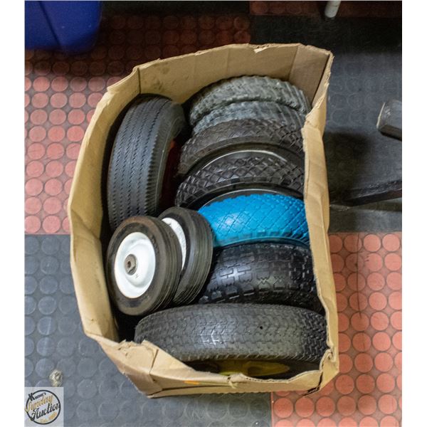 VARIOUS SIZES OF WHEELS. TOTAL 12 PCS.