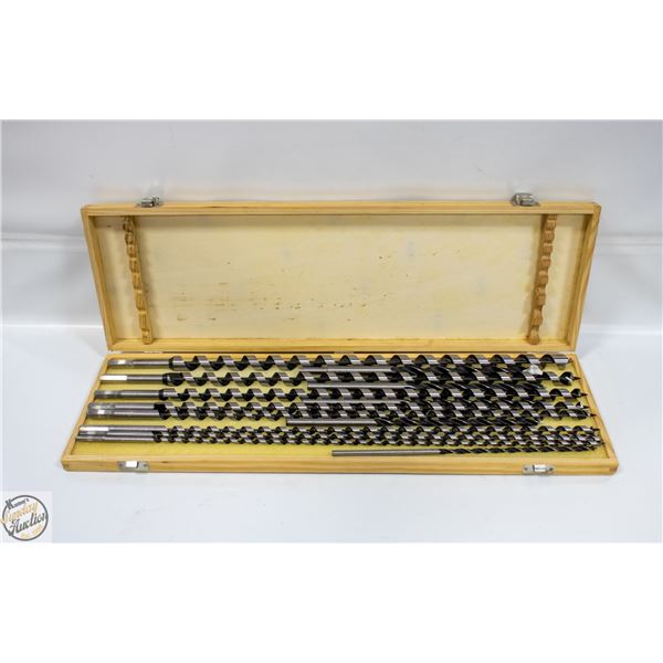 WOODEN CASED SPECIALTY DRILL BIT SET