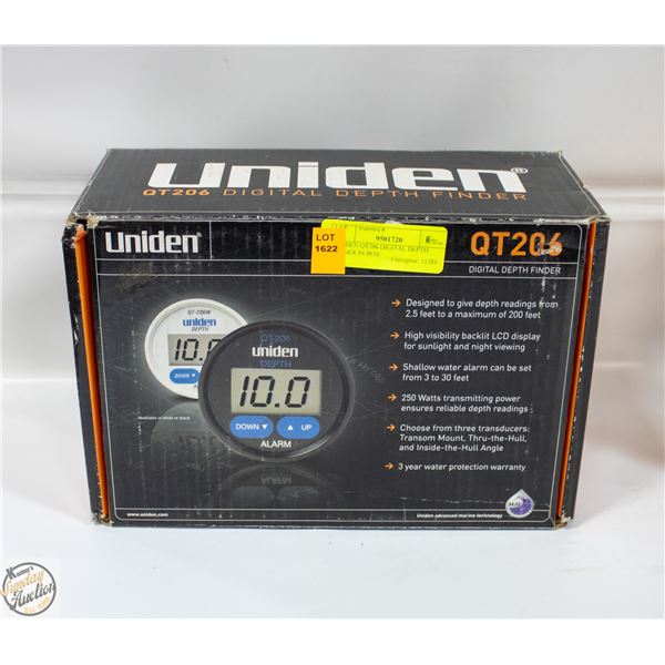 UNIDEN QT206 DIGITAL DEPTH FINDER IN BOX