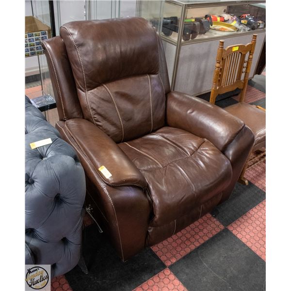 BROWN LEATHER RECLINER