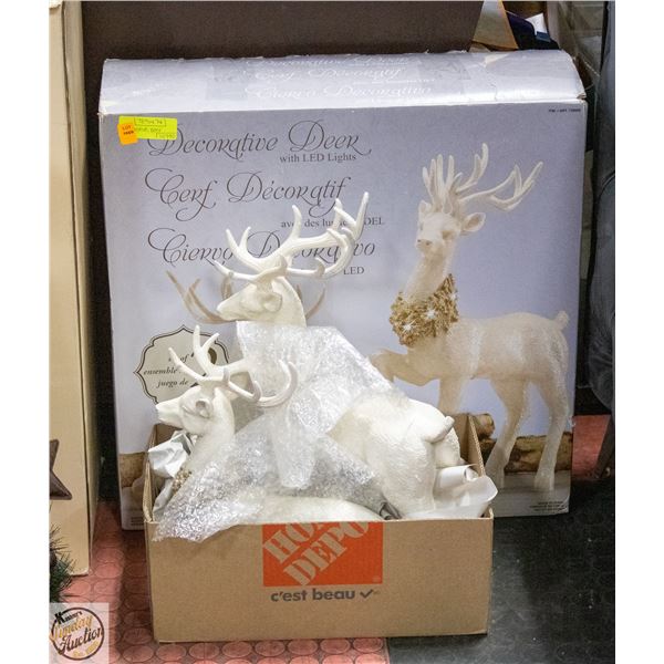 DECORATIVE DEER WITH LED LIGHTS BATTERY OPERATED