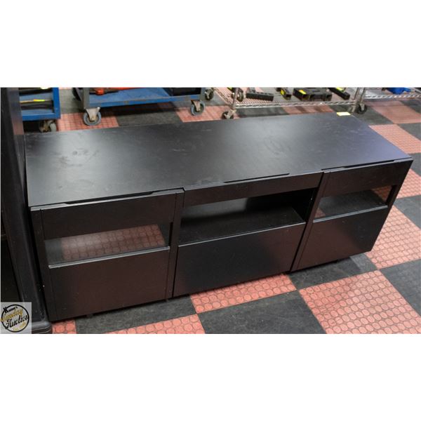 BLACK TV CONSOLE UNIT