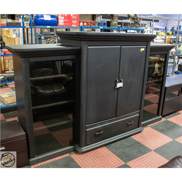 BLACK COLOUR ENTERTAINMENT CENTER 3PCS
