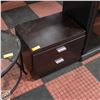Image 1 : 2 DRAWER NIGHT TABLE H-16.5" W-17" L-22"