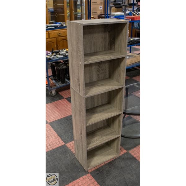 5 TEIR BOOKCASE H-52" W-9.5" L-15.75"