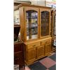 Image 1 : WOOD AND GLASS CHINA CABINET 48" X 17" X 78"