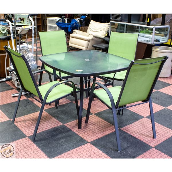 PATIO TABLE & 4 CHAIRS