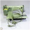 Image 1 : VINTAGE SINGER 185J SEWING MACHINE W. LIGHT GREEN