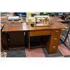 Image 1 : VINTAGE SINGER 301A SLANT SHANK IN CABINET SEWING
