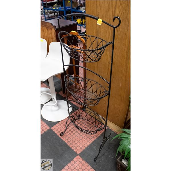 3 METAL HANGING BASKET PLANT STAND