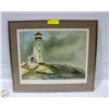 Image 1 : PEGGYS COVE WITH LIGHT HOUSE PRINT BY FRASER
