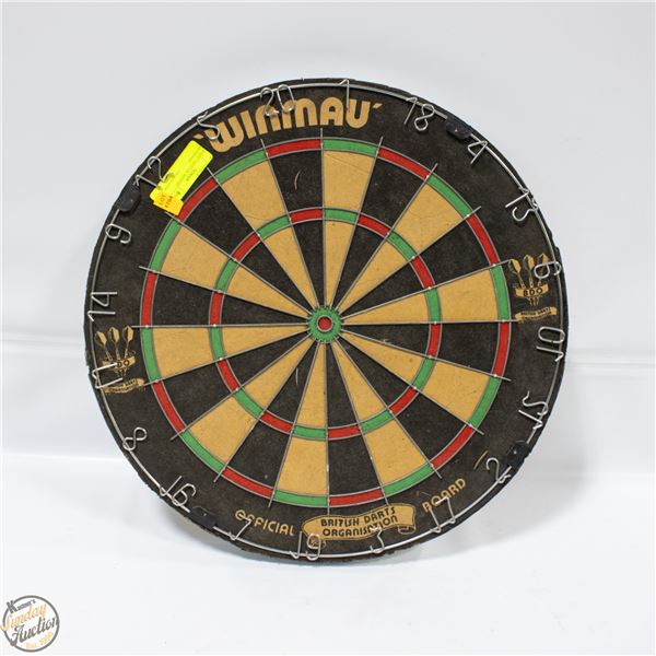 WINMAU OFFICIAL BRITISH DARTBOARD 18" DIAMETER