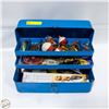 Image 1 : VINTAGE METAL FISHING TACKLE BOX, FULL OF TACKLE